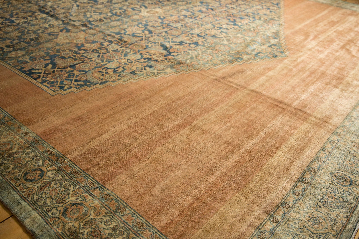 12.5x20 Antique Distressed Bibikabad Carpet