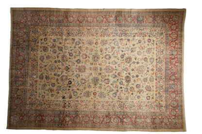 8.5x12 Vintage Distressed Tabriz Carpet