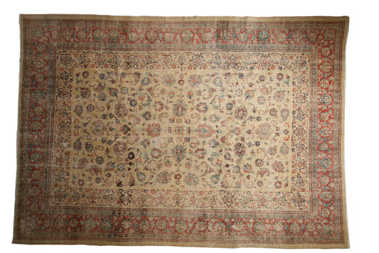 8.5x12 Vintage Distressed Tabriz Carpet