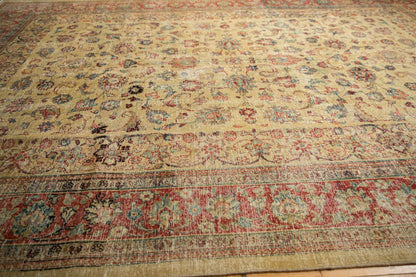 8.5x12 Vintage Distressed Tabriz Carpet