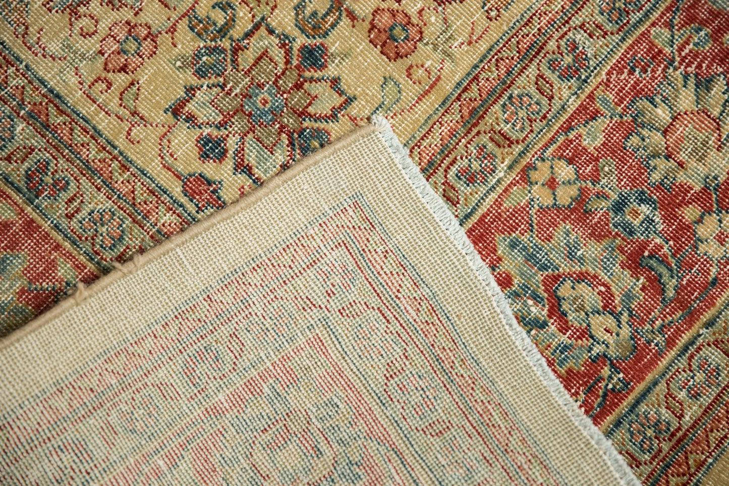 8.5x12 Vintage Distressed Tabriz Carpet