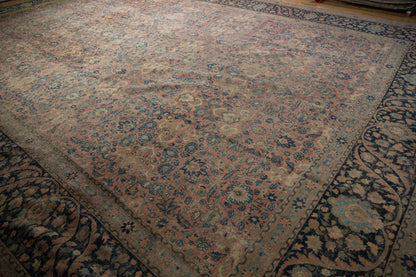 13x18 Vintage Distressed Tabriz  Carpet