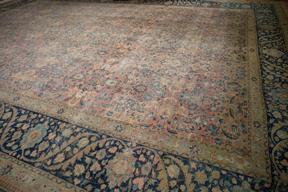 13x18 Vintage Distressed Tabriz  Carpet
