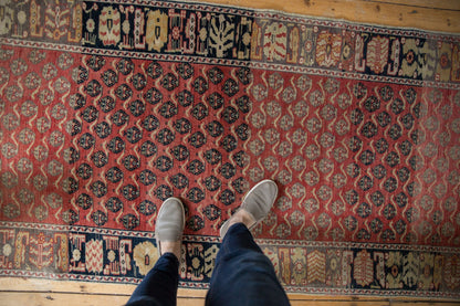 3.5x15 Vintage Distressed Oushak Rug Runner