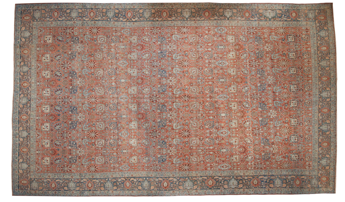 11x18 Vintage Distressed Bijar Carpet
