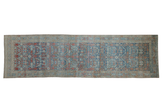 4x13.5 Vintage Distressed Hamadan Rug Runner