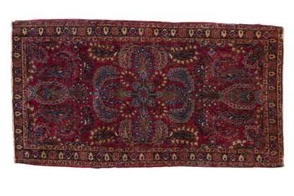 2.5x5 Vintage American Sarouk Rug Runner