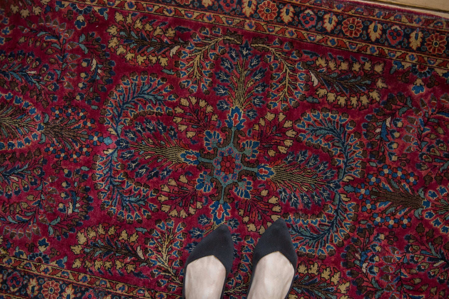 2.5x5 Vintage American Sarouk Rug Runner