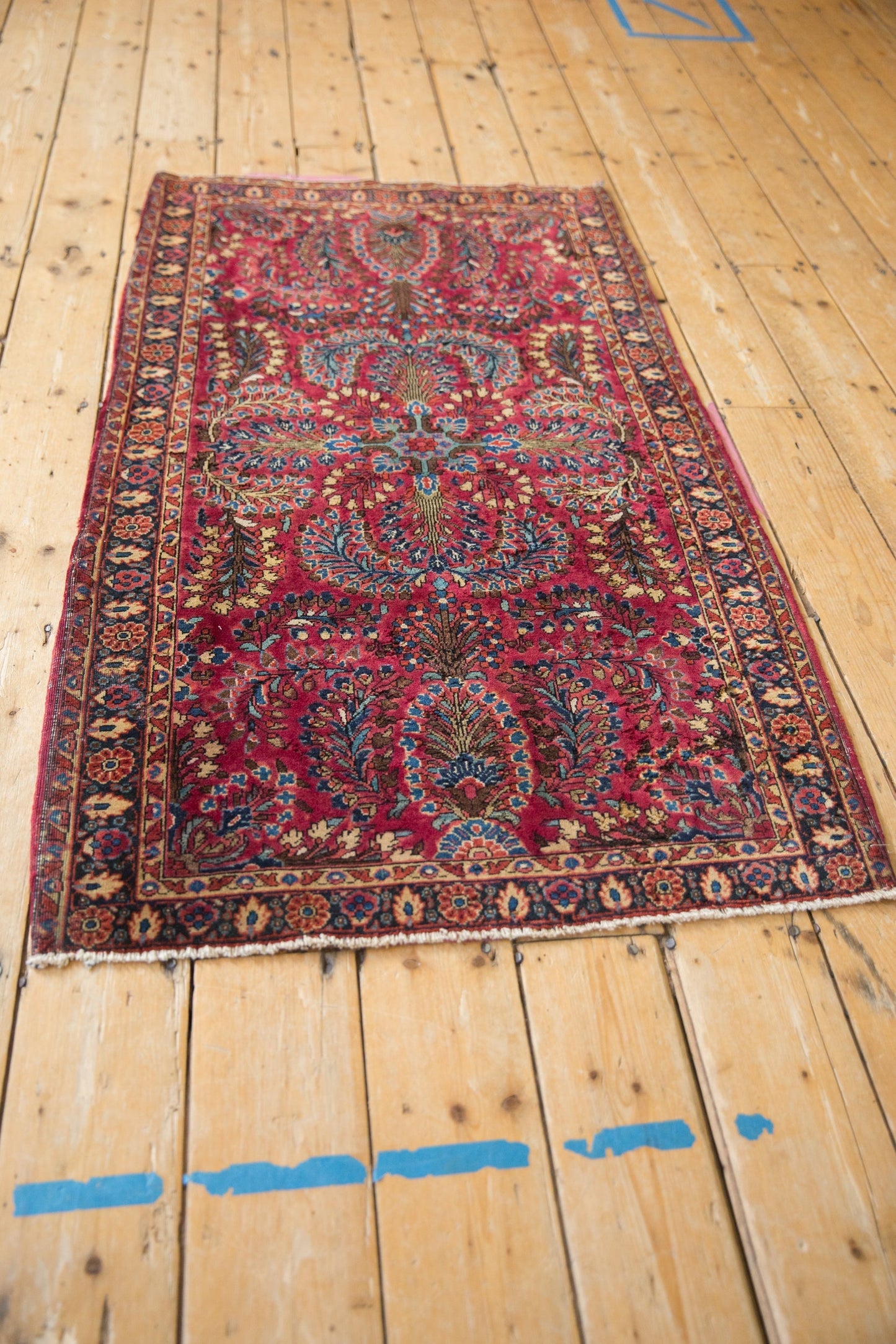 2.5x5 Vintage American Sarouk Rug Runner