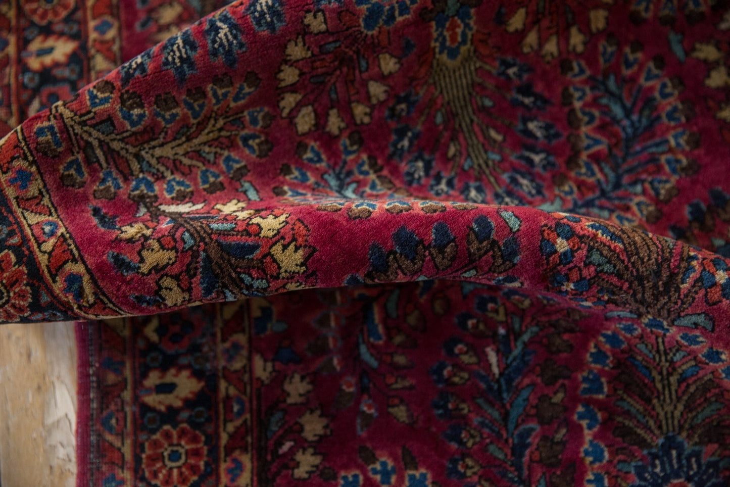 2.5x5 Vintage American Sarouk Rug Runner