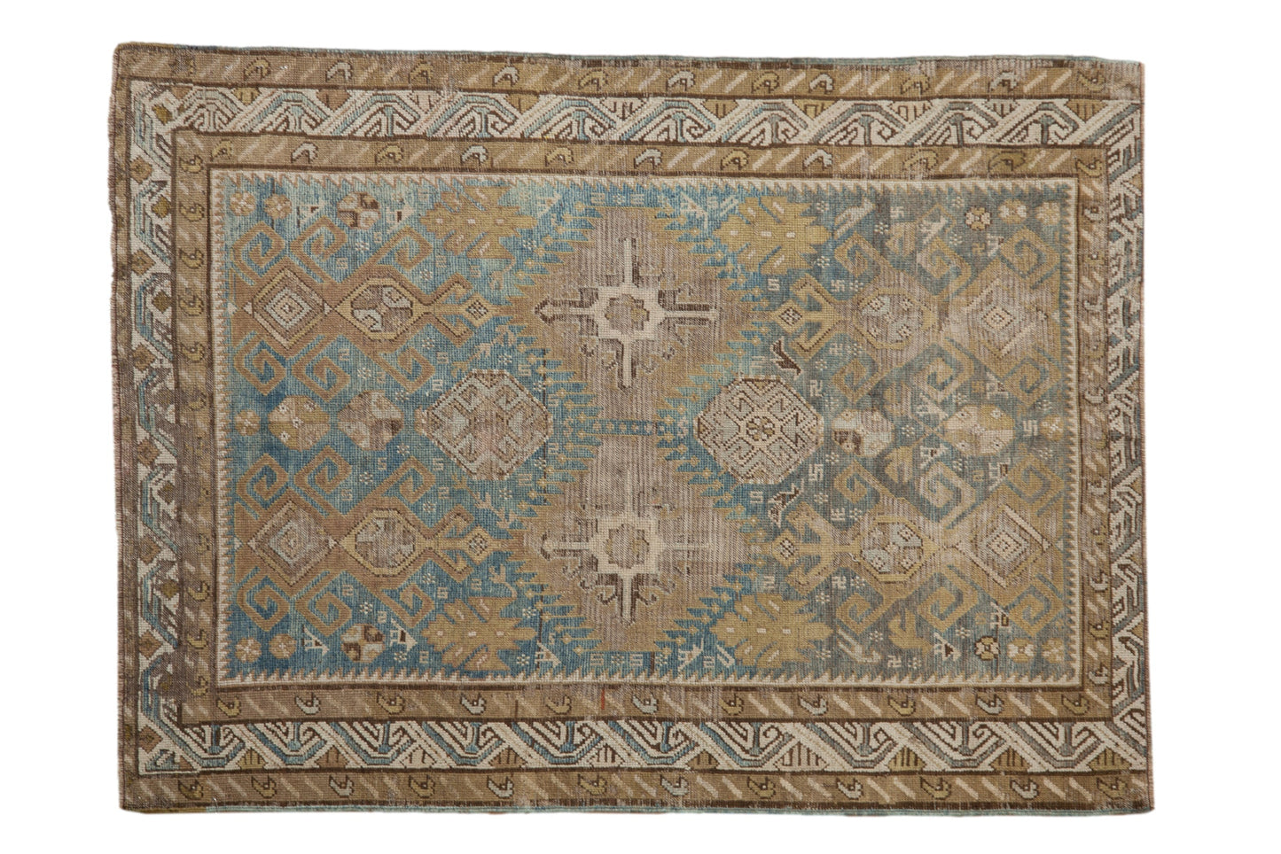 3.5x5 Antique Distressed Caucasian Rug