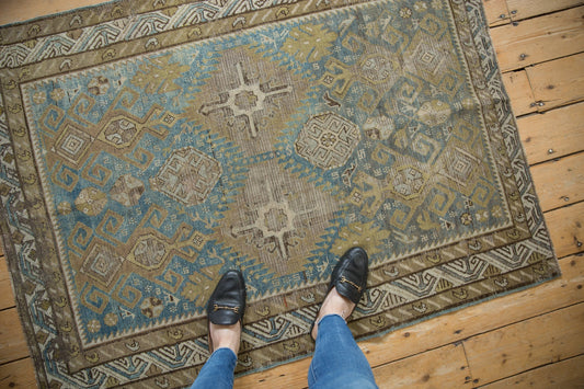 3.5x5 Antique Distressed Caucasian Rug