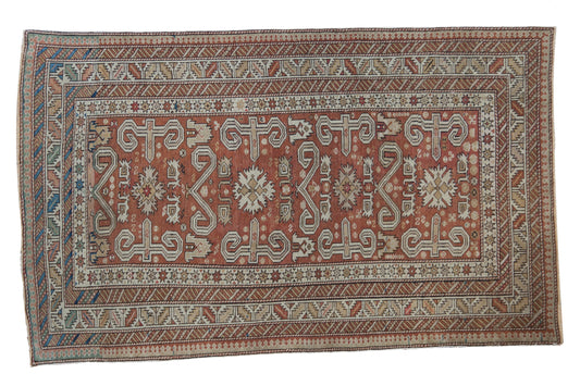 3.5x5.5 Antique Distressed Shirvan Rug