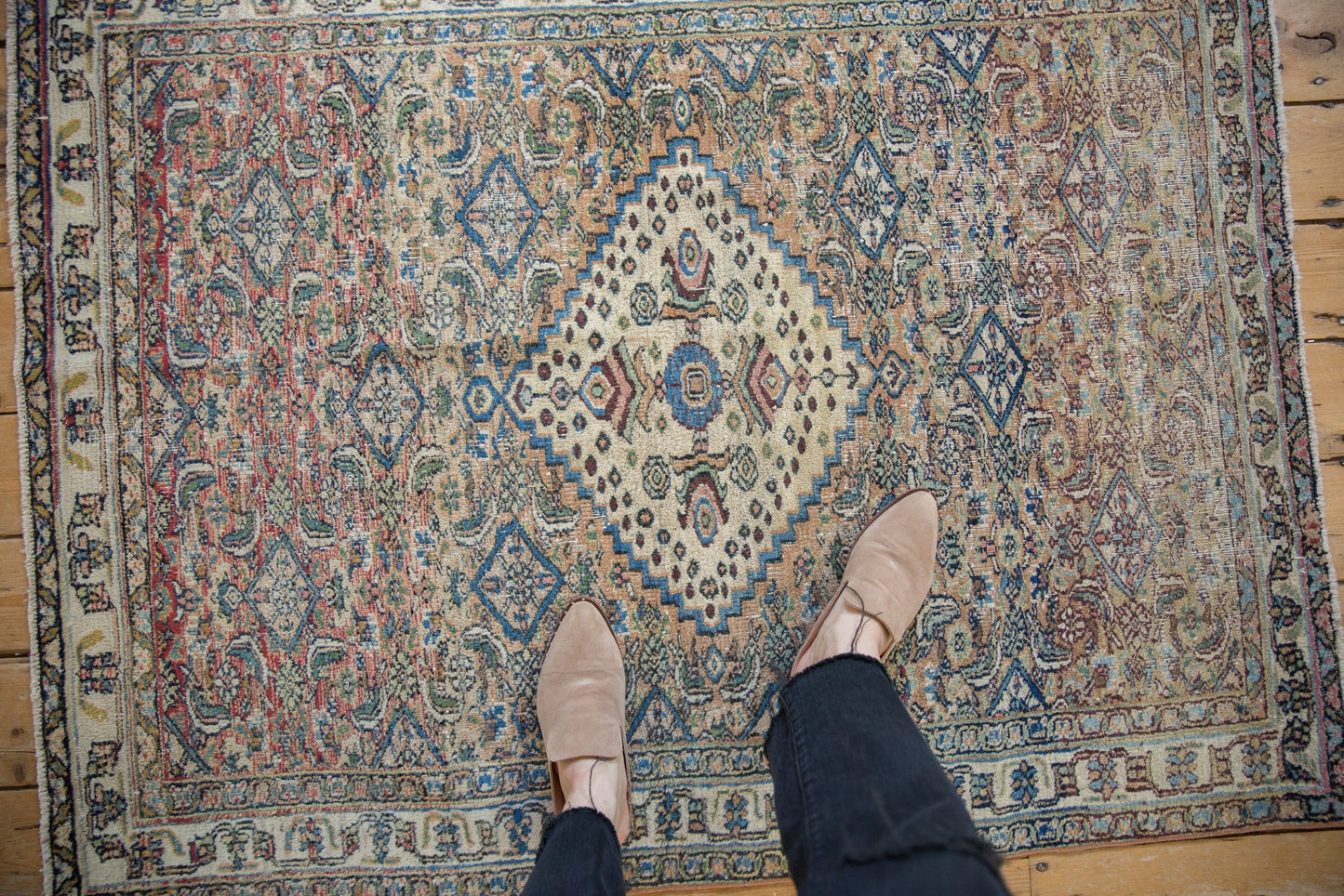 3.5x5 Vintage Distressed Khorassan Rug
