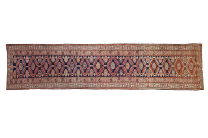 3.5x14 Vintage Distressed Kurd Rug Runner