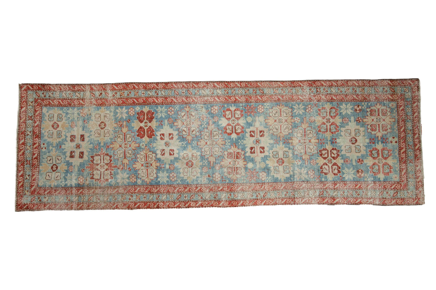 3.5x10.5 Antique Distressed Northwest Persian Rug Runner