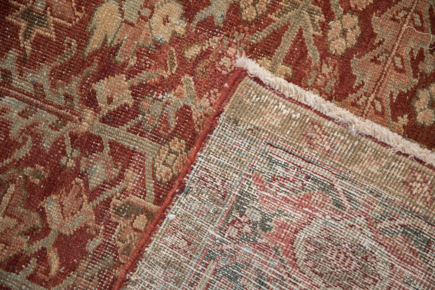 8x11.5 Vintage Fine Distressed Heriz Carpet