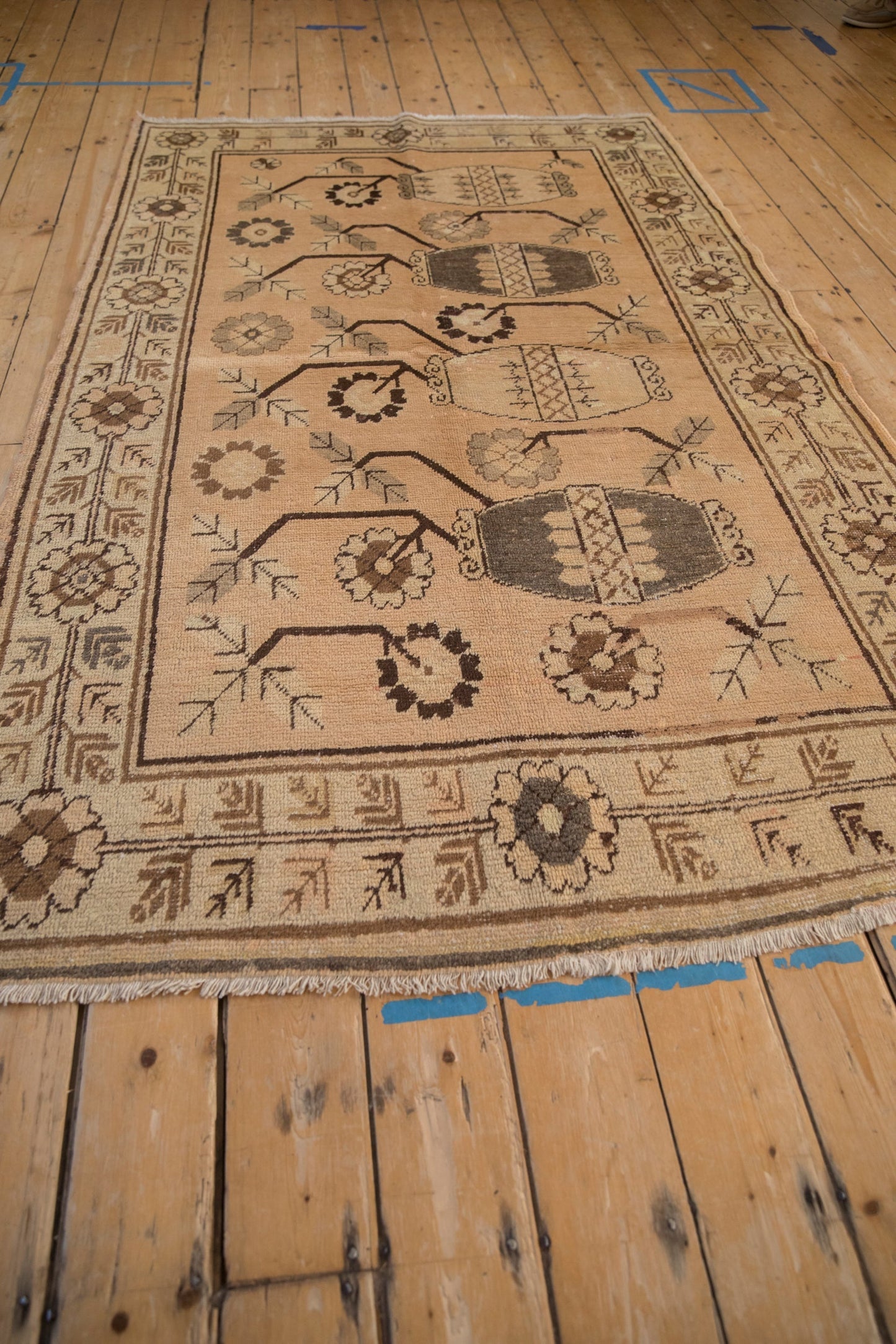 5x8 Vintage Distressed Khotan Carpet
