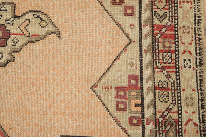 3.5x11 Antique Distressed Karabagh Rug Runner
