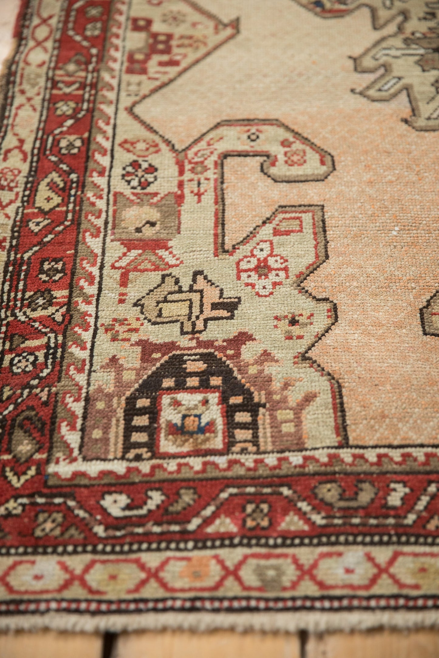 3.5x11 Antique Distressed Karabagh Rug Runner