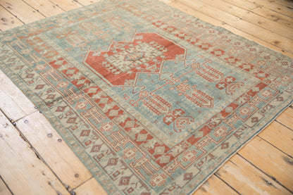 4x4.5 Vintage Distressed Oushak Square Rug