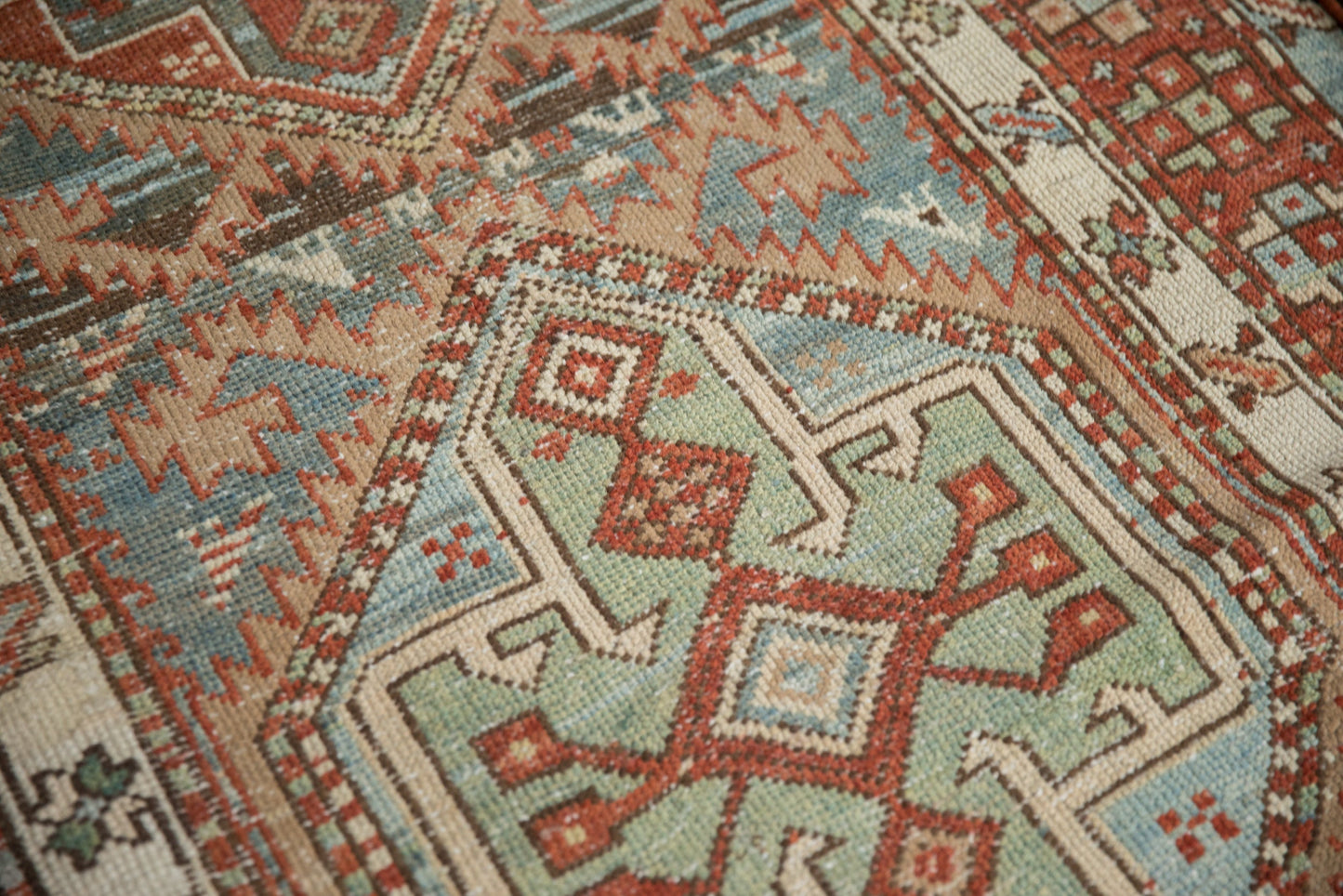 3.5x12.5 Vintage Distressed Karaja Rug Runner