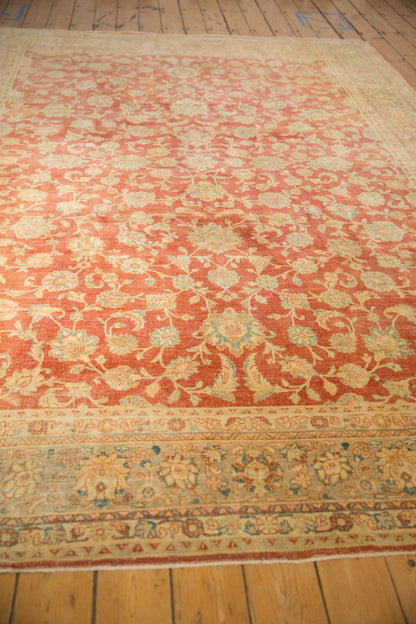 8x11 Vintage Distressed Kashan Carpet