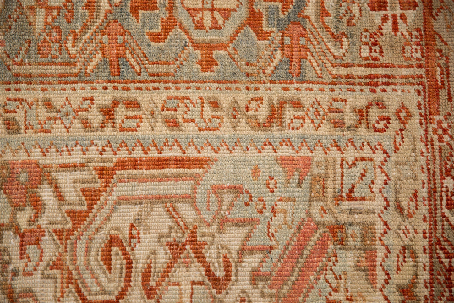 8x9.5 Vintage Distressed Heriz Carpet