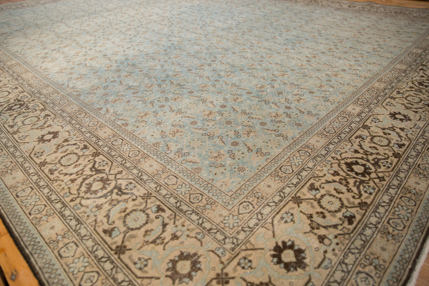 10.5x14 Vintage Distressed Tabriz Carpet