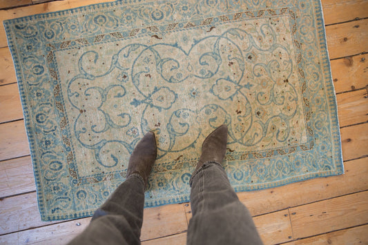 2.5x4 Vintage Distressed Tabriz Rug