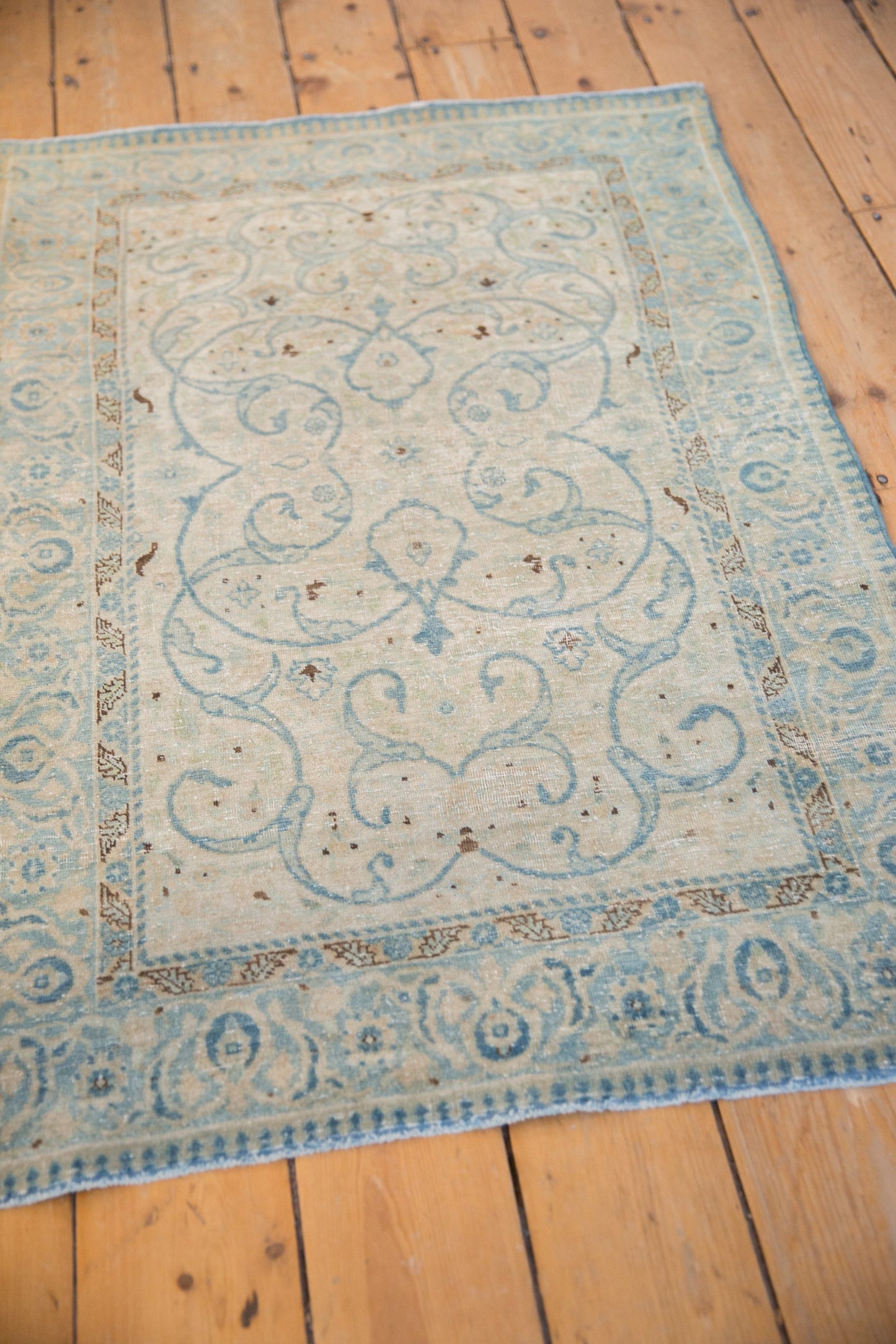2.5x4 Vintage Distressed Tabriz Rug