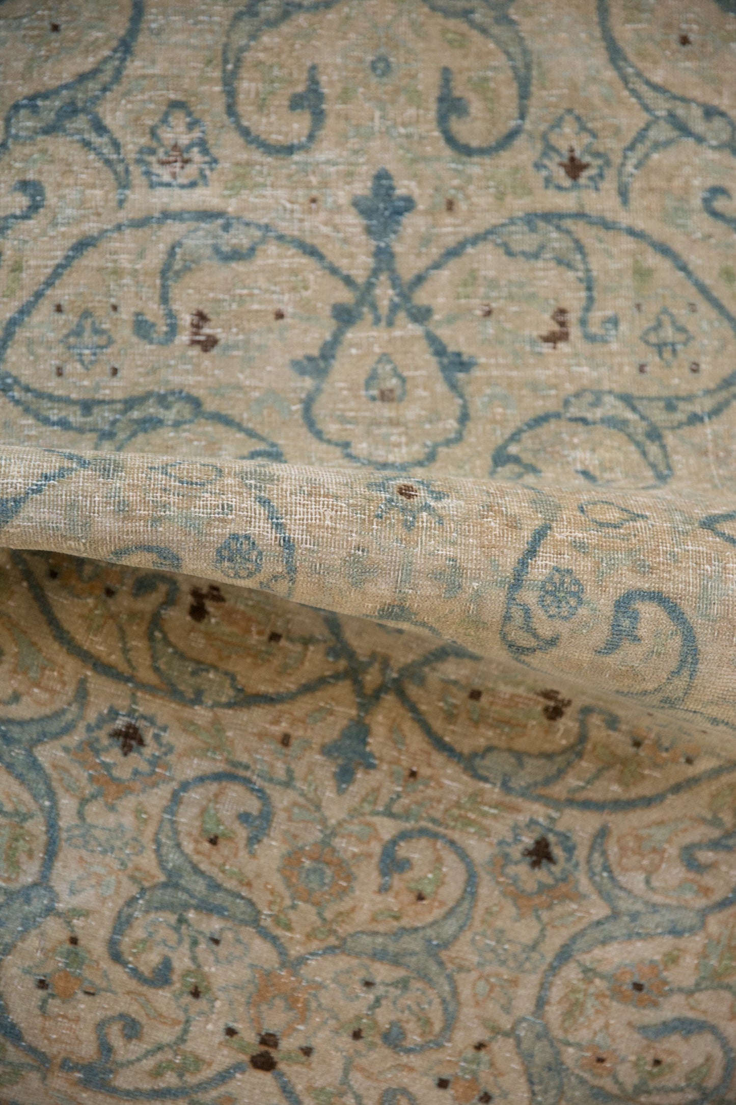 2.5x4 Vintage Distressed Tabriz Rug