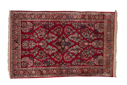3.5x5 Vintage Fine Sarouk Rug