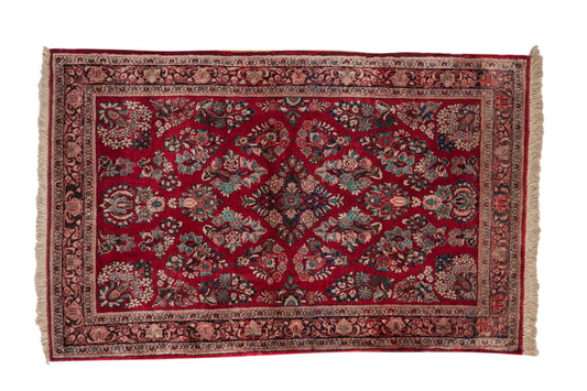 3.5x5 Vintage Fine Sarouk Rug