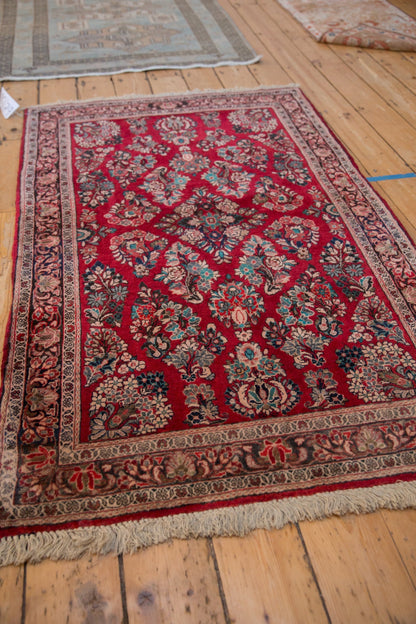 3.5x5 Vintage Fine Sarouk Rug