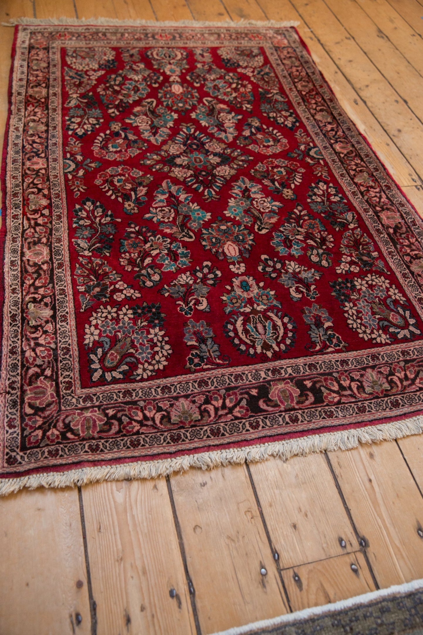 3.5x5 Vintage Fine Sarouk Rug