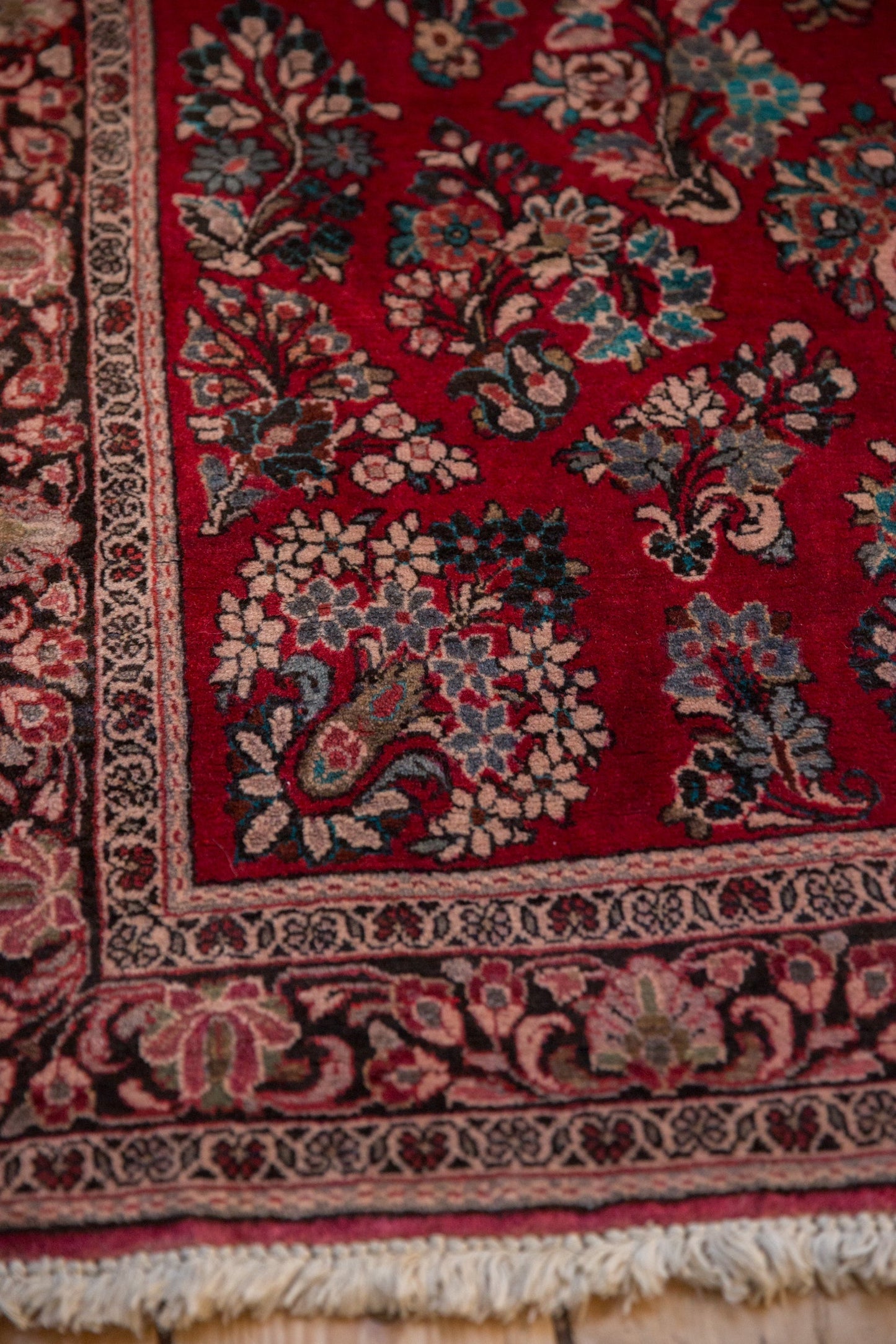 3.5x5 Vintage Fine Sarouk Rug