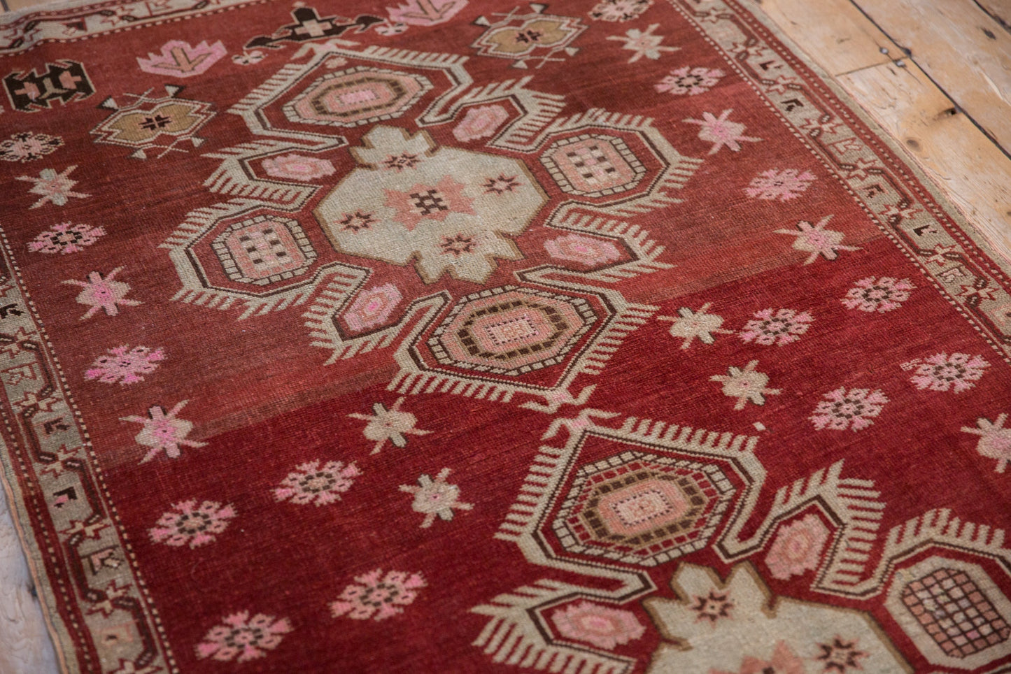 3.5x5.5 Vintage Distressed Caucasian Rug