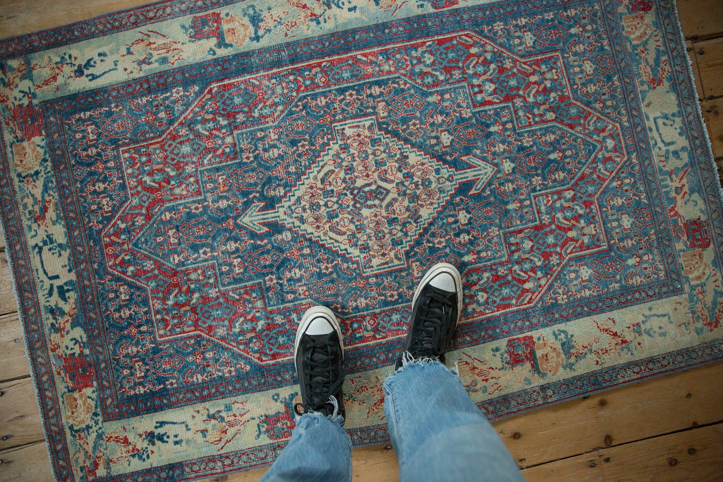 3.5x5 Vintage Distressed Senneh Rug