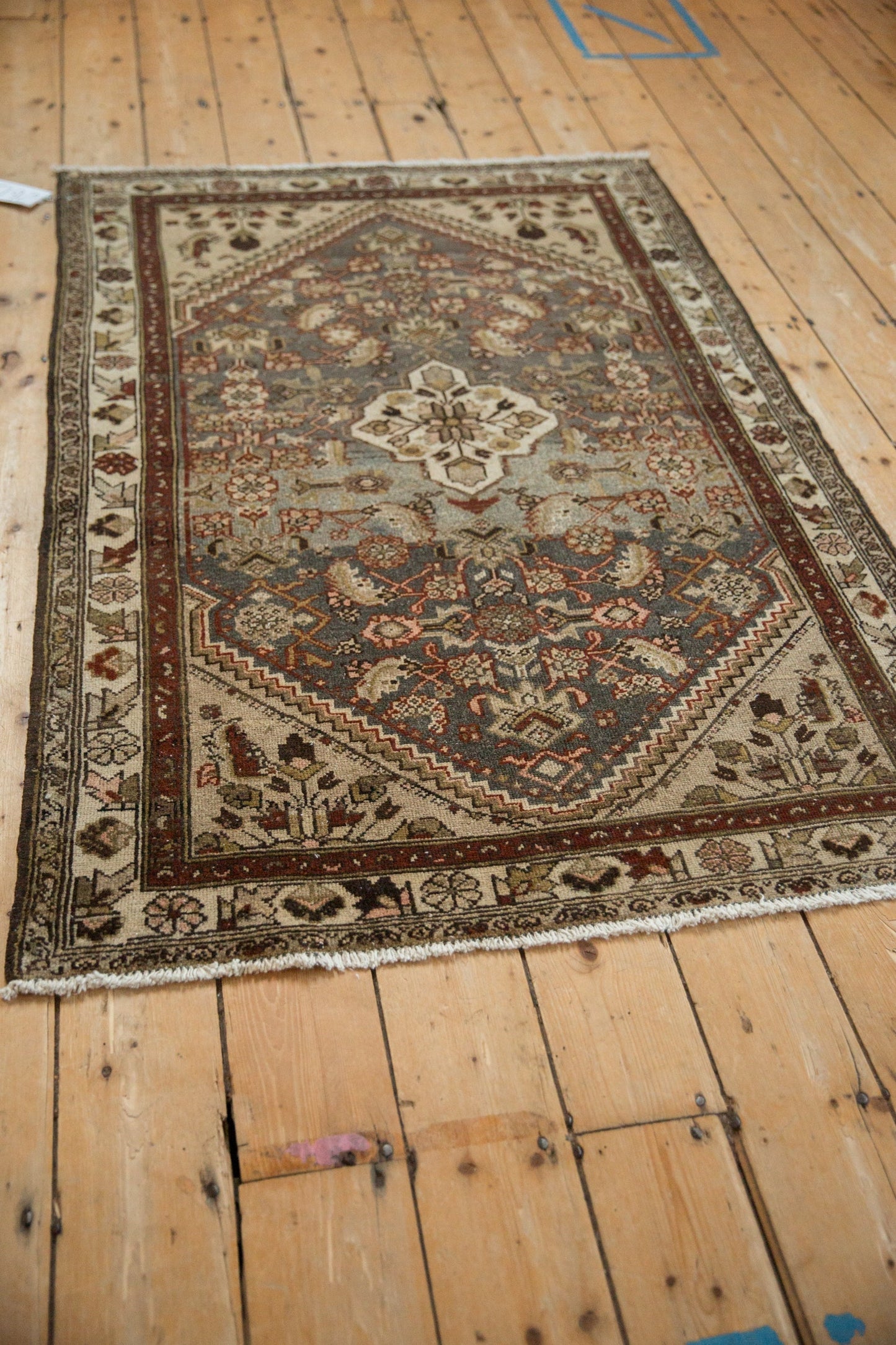 3.5x5.5 Vintage Distressed Hamadan Rug