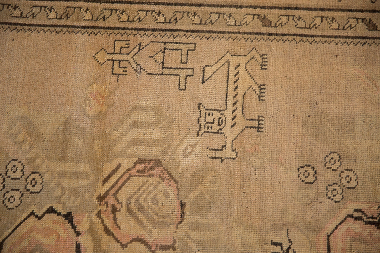 3.5x6.5 Antique Distressed Karabagh Rug