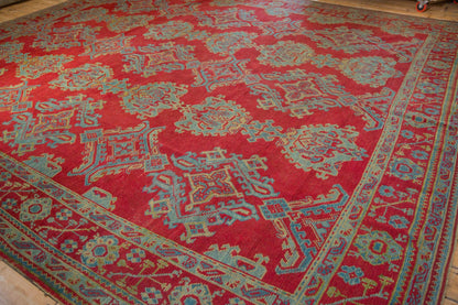 11.5x13.5 Vintage Oushak Carpet
