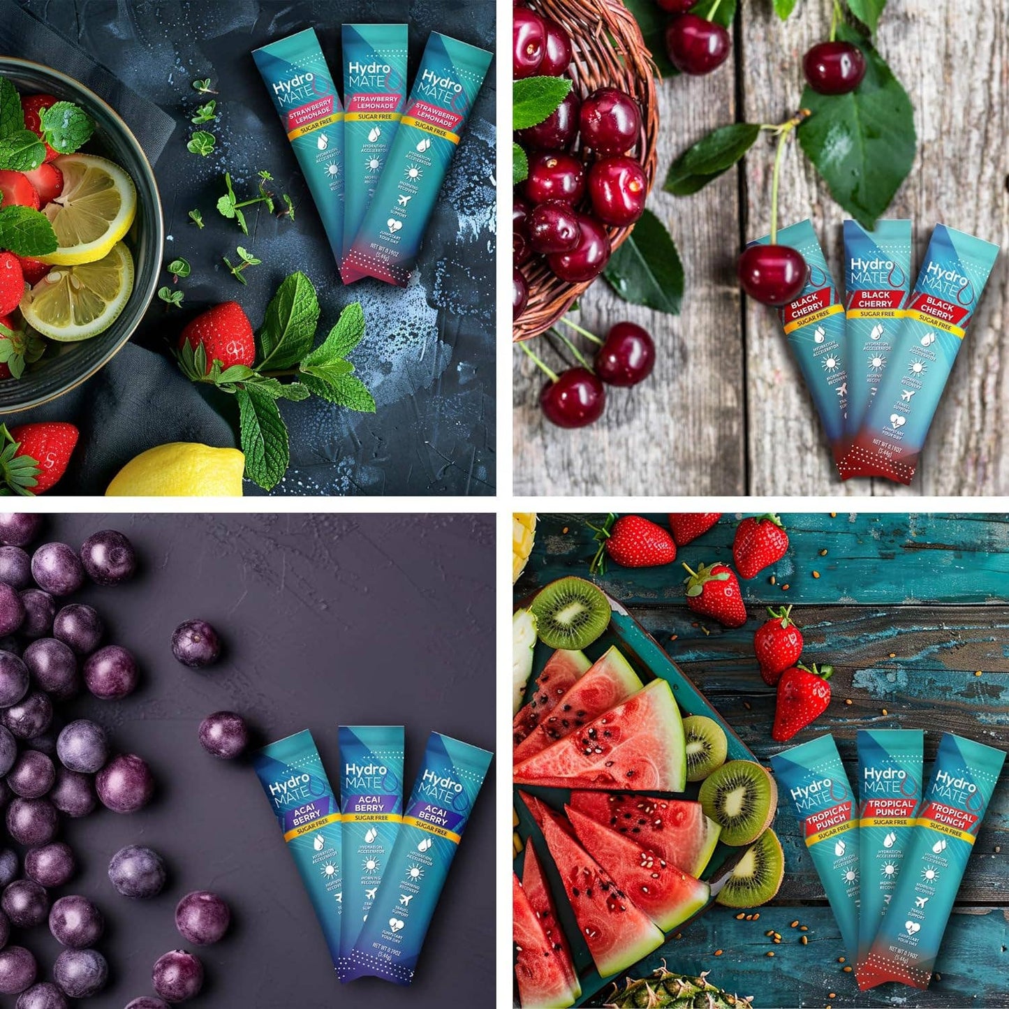 HydroMate - HydroMATE Sugar Free Electrolyte Powder Variety (16 Sticks)