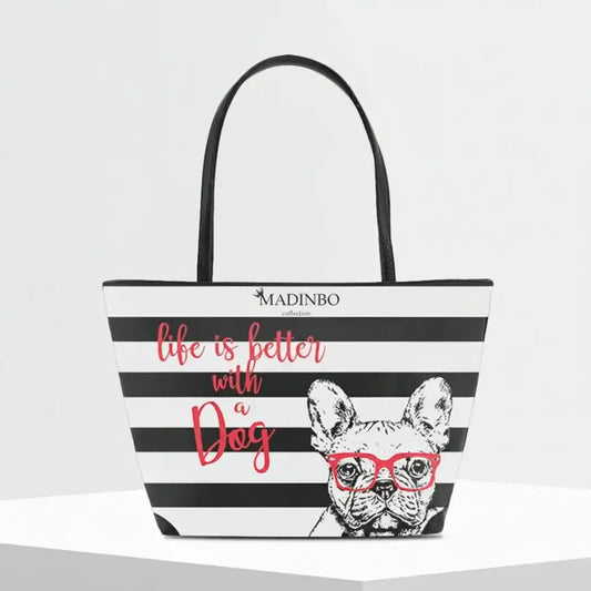 Shopper with Vase - Made in Italy Dog