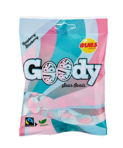 Swedish Candy Bubs Goody Raspberry/Blueberry 90g X 12
