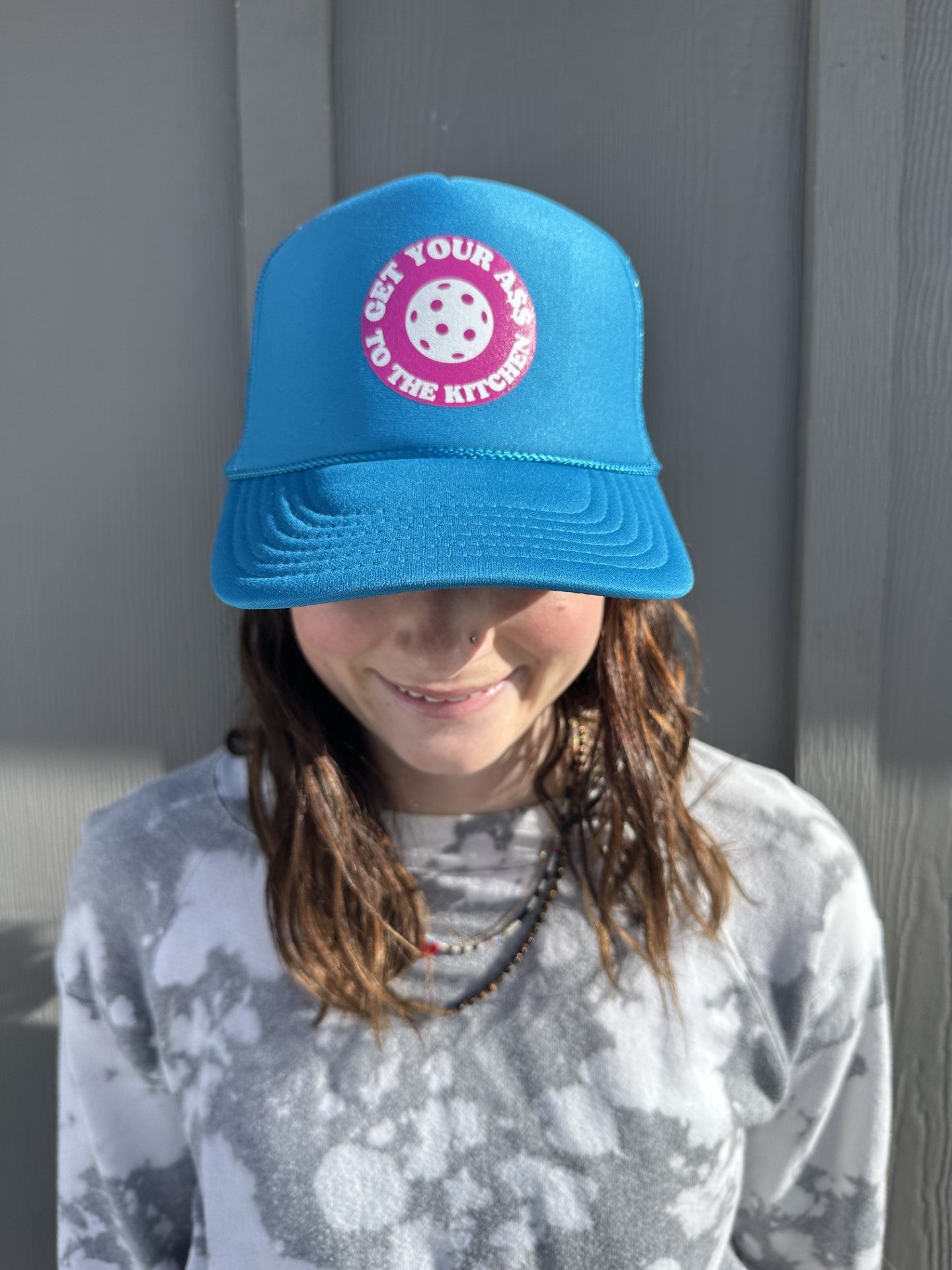 Get your Ass to the Kitchen - Turquoise Trucker