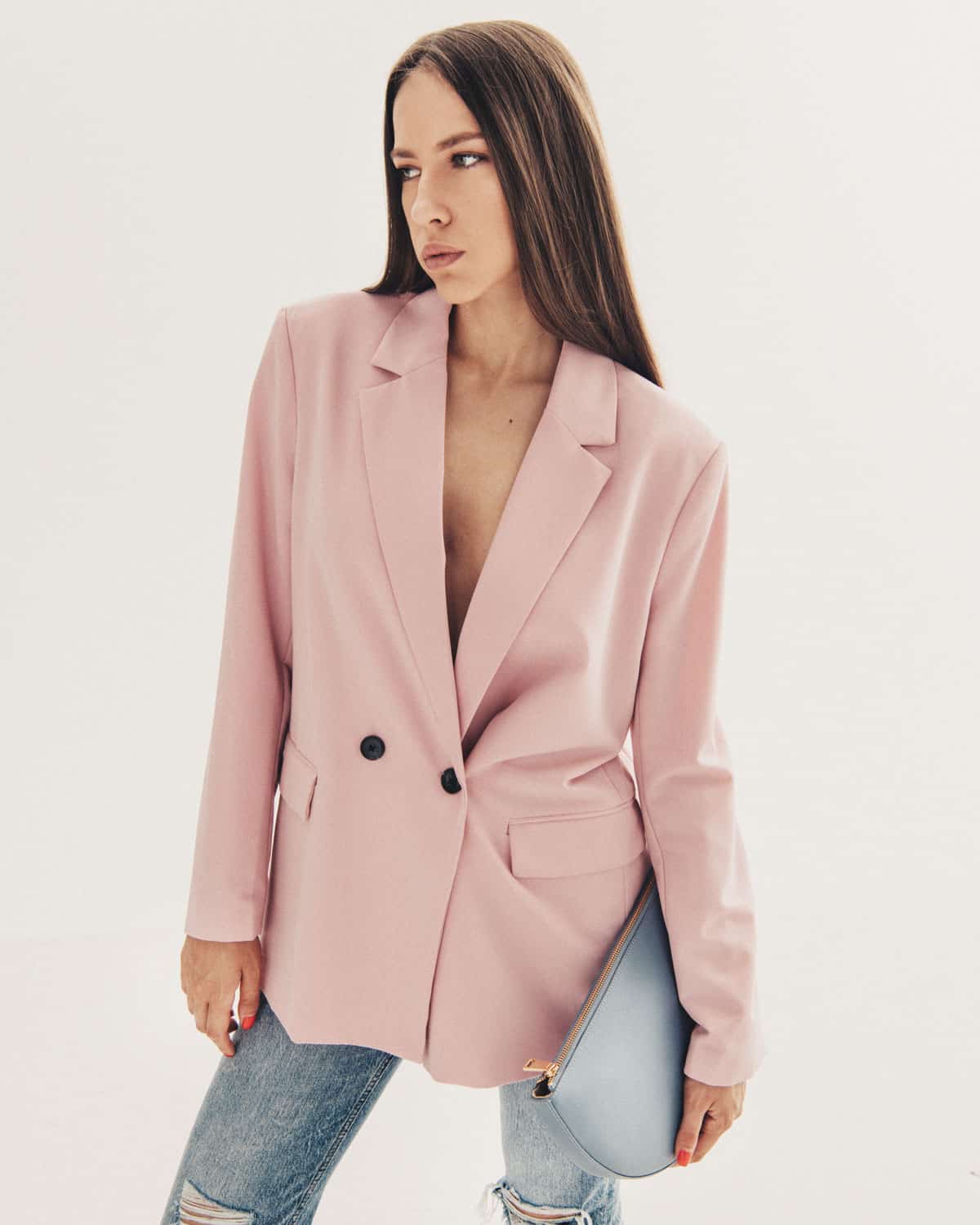 LEYZA Clutch - Blue Grey