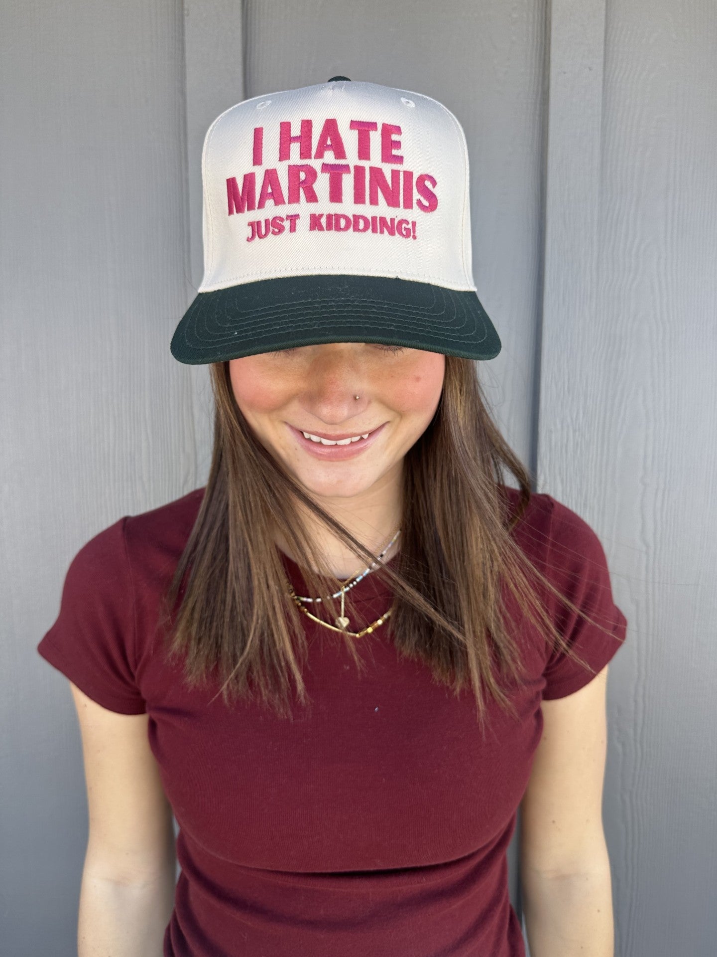 I Hate Martinis J/K- Olive/Natural Canvas Baseball Cap