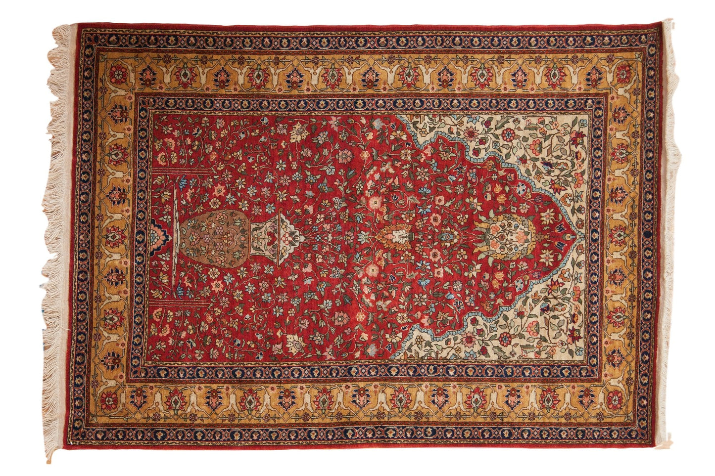 4.5x6.5 Vintage Romanian Hereke Design Rug