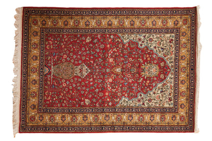 4.5x6.5 Vintage Romanian Hereke Design Rug